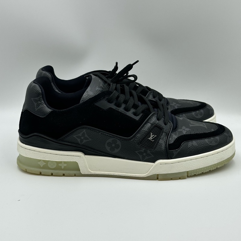 路易威登/Lv TRAINER 黑色LV老花版運動鞋 41碼-4