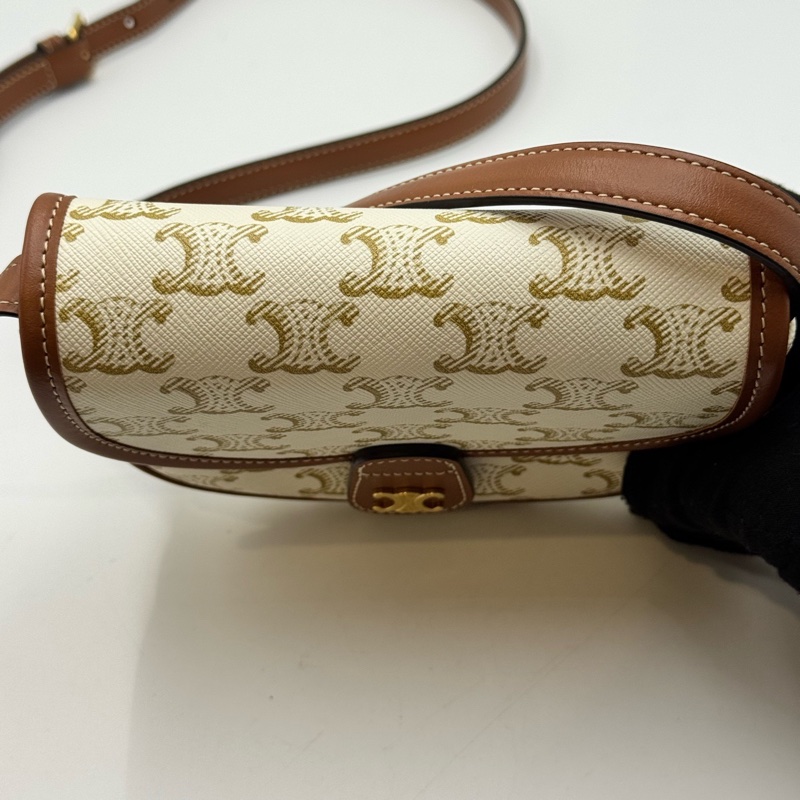 賽琳/Celine 老花凱旋門馬鞍mini單肩斜挎包 15*4*11-4
