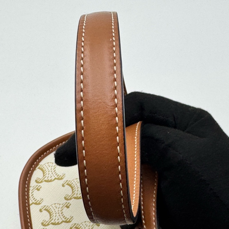 賽琳/Celine 老花凱旋門馬鞍mini單肩斜挎包 15*4*11-9