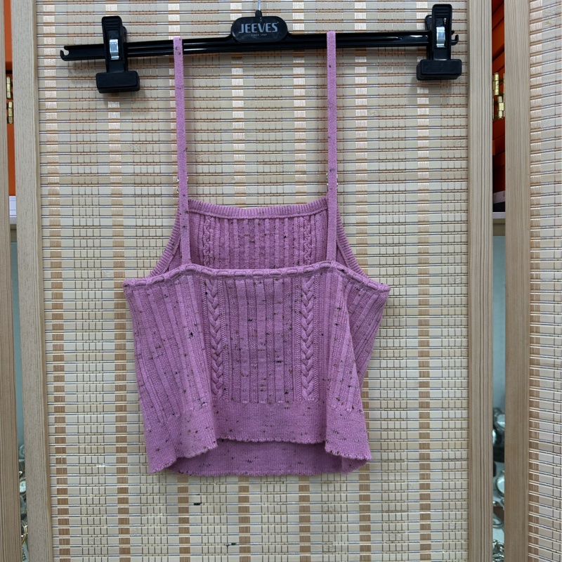 Chanel/香奈兒25p爆款粉紅吊帶背心 34碼-1