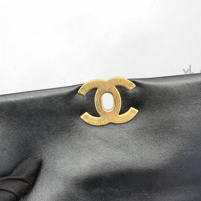 Y2004-CHANEL包包 黑羊皮金釦19包26CM AS1160-8