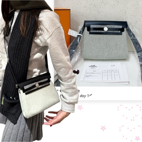 Hermes mini Herbag 熊貓配色 全新