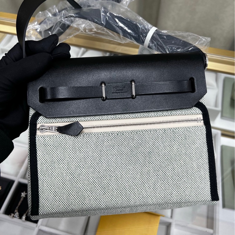 Hermes mini Herbag 熊貓配色 全新-2