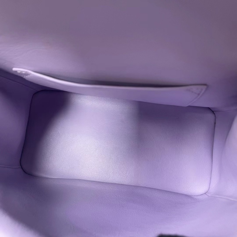 Dior 香芋紫小號Be Dior包 銀色金屬圓環提手配透明PVC裝飾片 20.5*16*10  98新配件塵袋-3