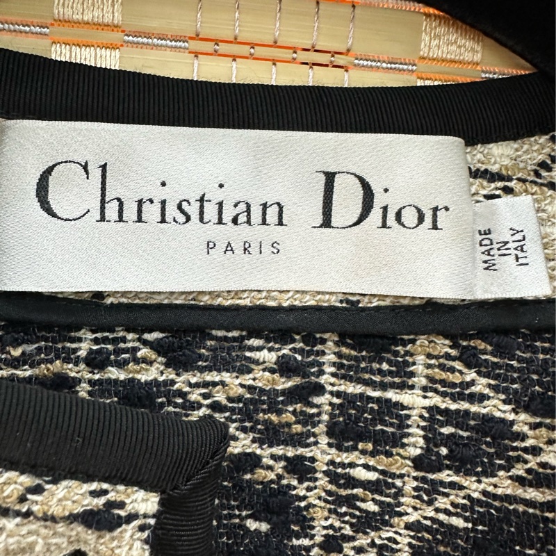 Christian Dior 迪奧 粗花呢夾克外套 女款 米色 36碼-4