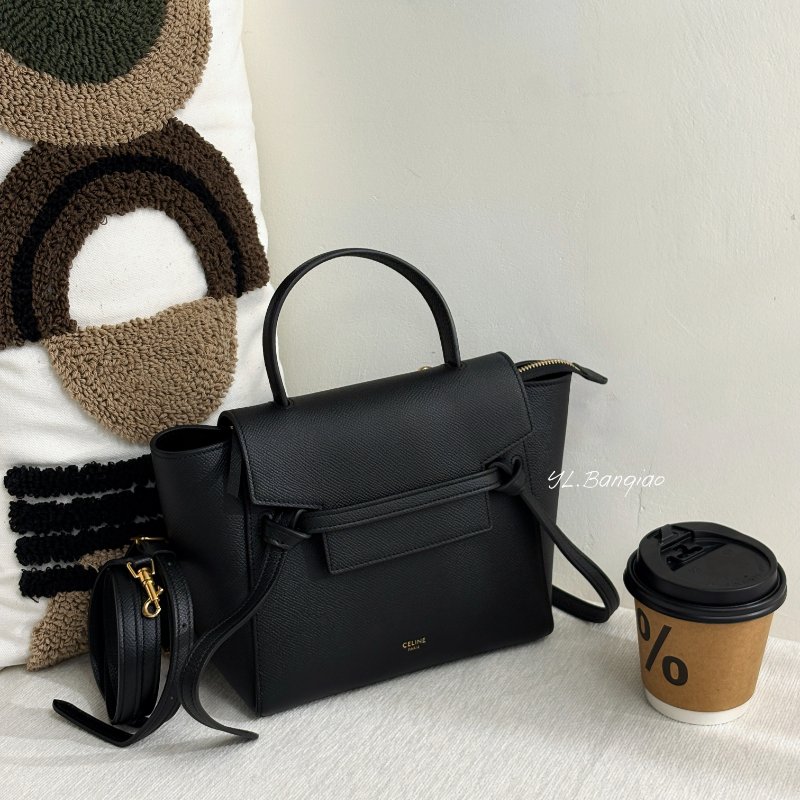 Y2010-CELINE Nano Belt黑色小牛皮鯰魚包-1