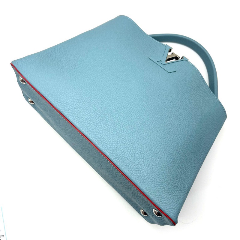 LV 藍紅拼色Capucines大號手提包36*22*13.5 98新配件塵袋-3