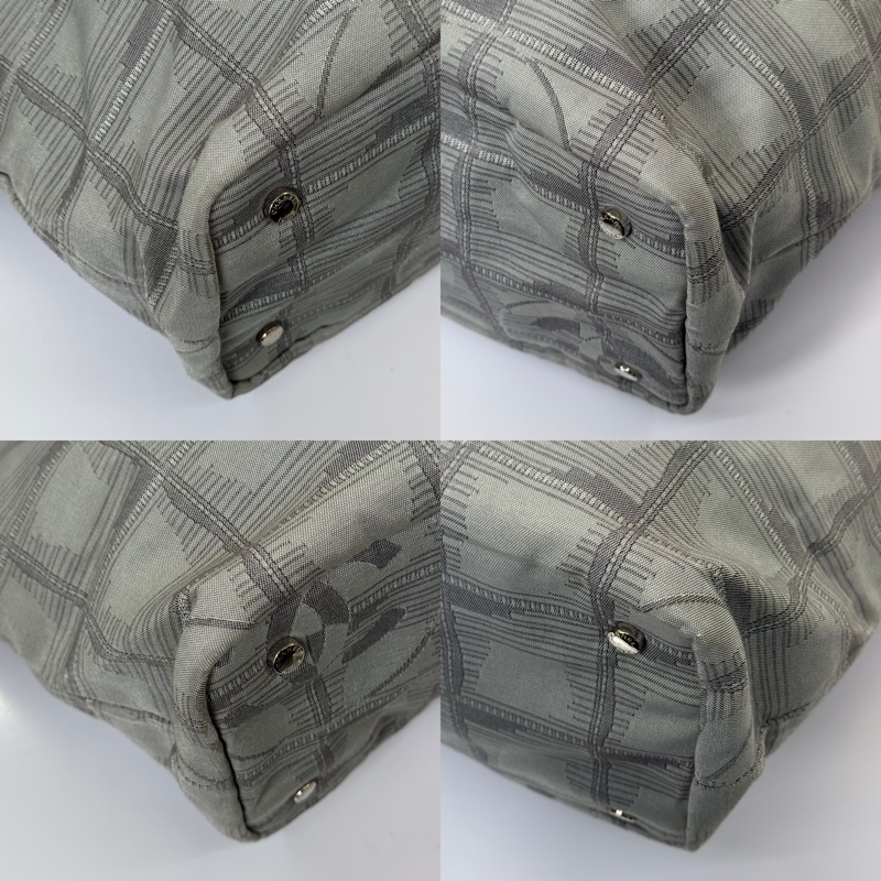 CHANEL 香奈兒 灰色冰格新旅行系列托特包 NEW TRAVEL LINE NO12 （無卡）-3