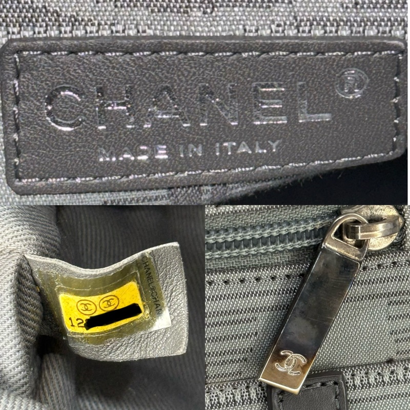 CHANEL 香奈兒 灰色冰格新旅行系列托特包 NEW TRAVEL LINE NO12 （無卡）-6