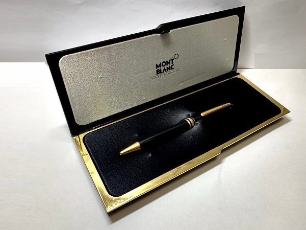 真品MONTBLANC 萬寶龍 Meisterstück 大師傑作(大班)鍍黃金經典原子筆-0