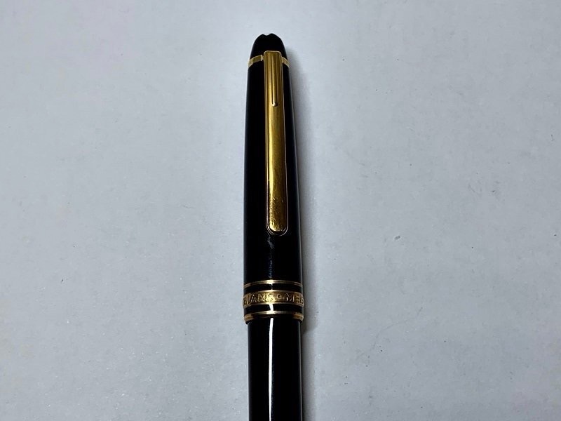 真品MONTBLANC 萬寶龍 Meisterstück 大師傑作(大班)鍍黃金經典原子筆-3