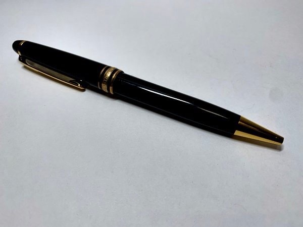 真品MONTBLANC 萬寶龍 Meisterstück 大師傑作(大班)鍍黃金經典原子筆-5