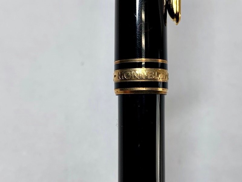 真品MONTBLANC 萬寶龍 Meisterstück 大師傑作(大班)鍍黃金經典原子筆-7