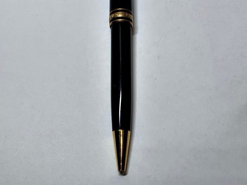 真品MONTBLANC 萬寶龍 Meisterstück 大師傑作(大班)鍍黃金經典原子筆-10