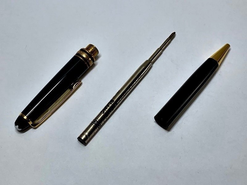 真品MONTBLANC 萬寶龍 Meisterstück 大師傑作(大班)鍍黃金經典原子筆-15