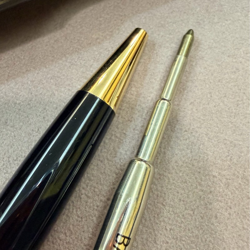 真品MONTBLANC 萬寶龍 Meisterstück 大師傑作（大班）鍍黃金經典原子筆 附盒裝保單-8