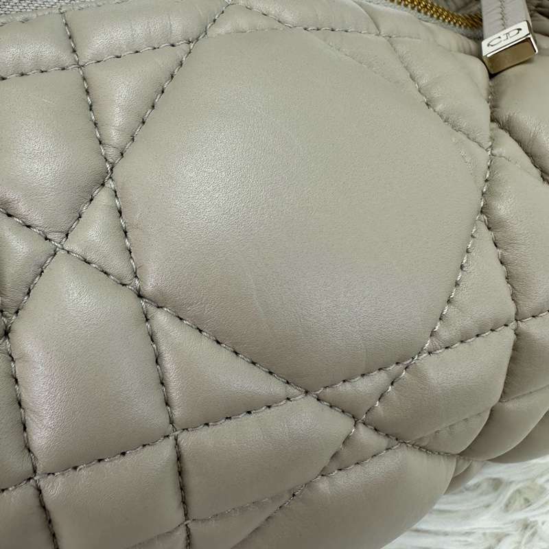 DIOR Travel Nomad Medium 奶茶色金扣飯盒包-6