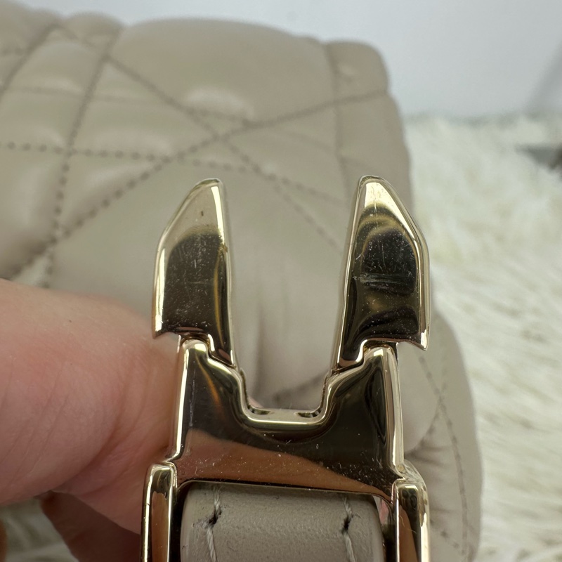 DIOR Travel Nomad Medium 奶茶色金扣飯盒包-14