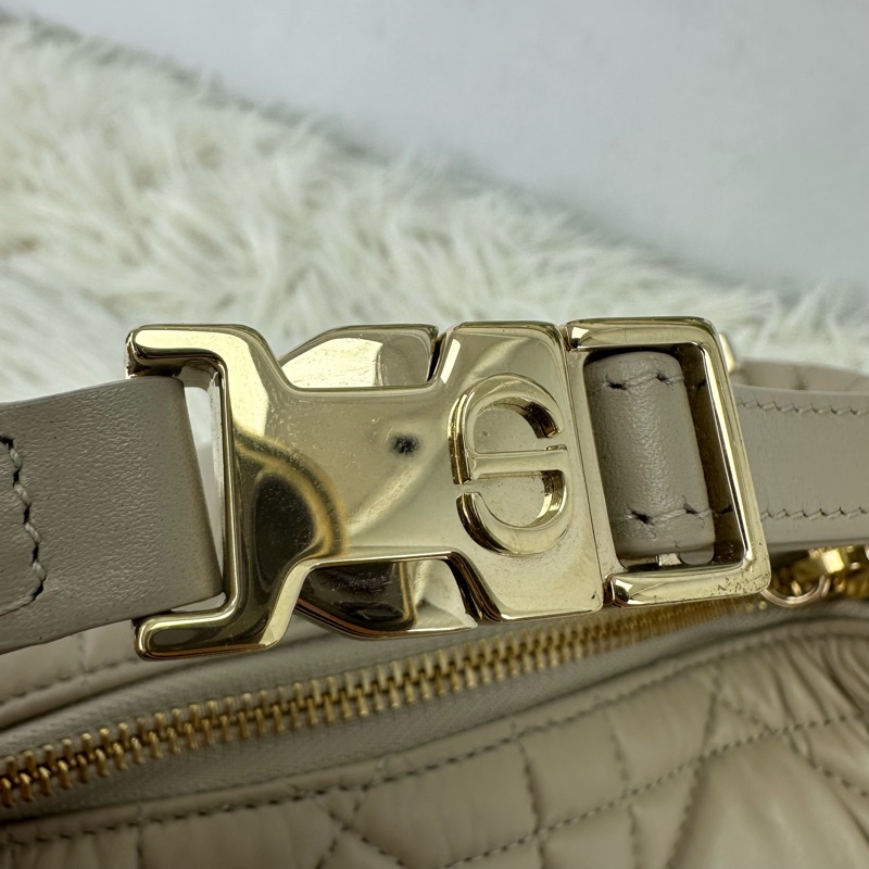 DIOR Travel Nomad Medium 奶茶色金扣飯盒包-19