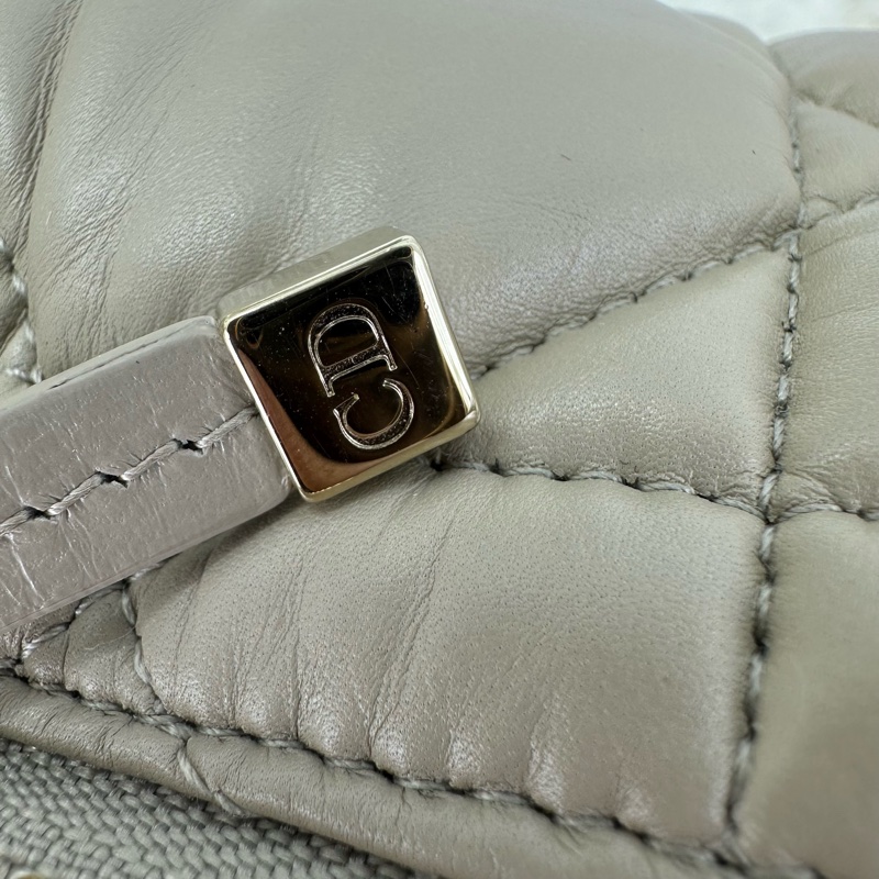 DIOR Travel Nomad Medium 奶茶色金扣飯盒包-21