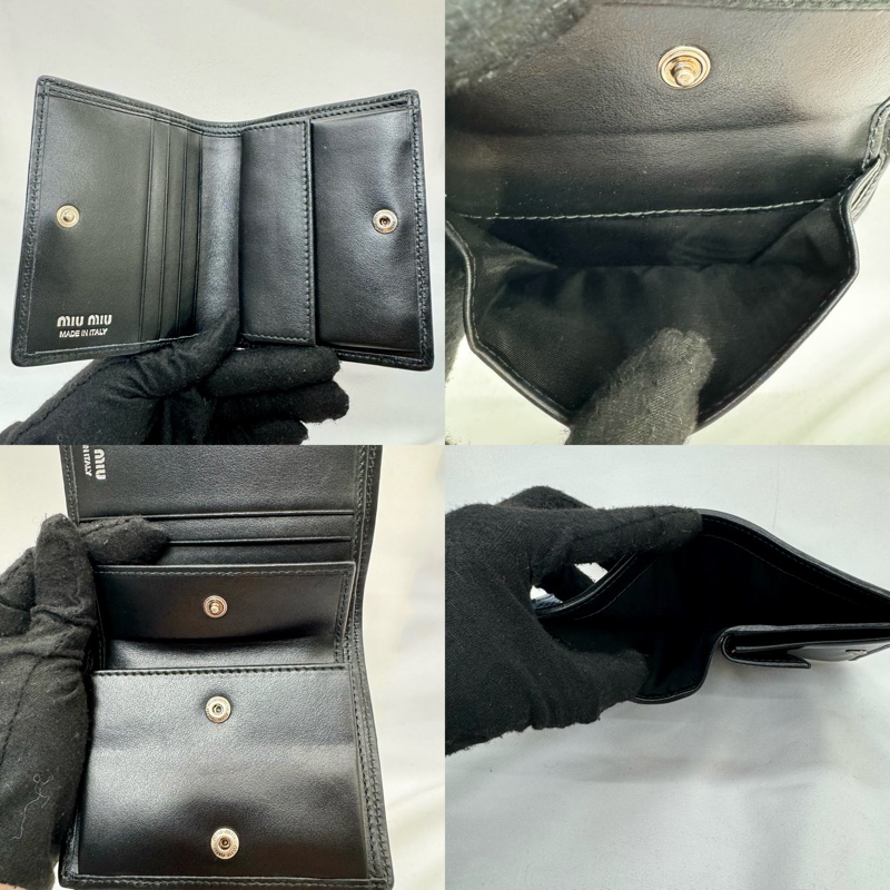 Miu Miu 丹寧牛仔布對折短夾. 5MV204-5