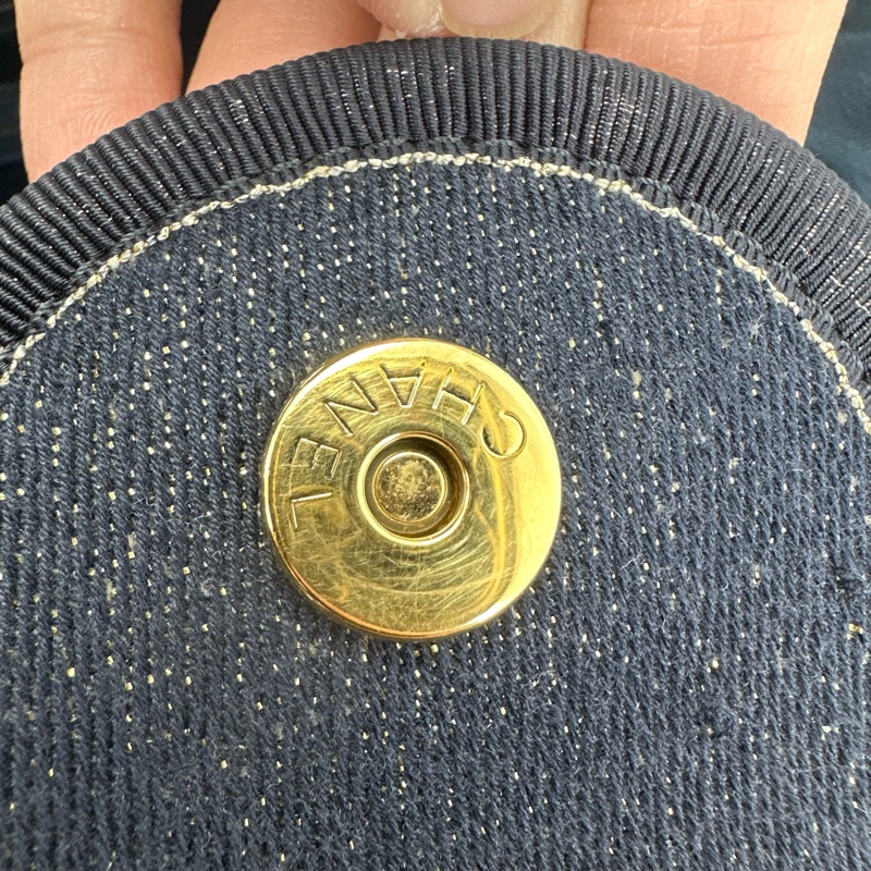 CHANEL 埃及限量款✨Deauville 深藍金絲沙灘Tote Bag-11