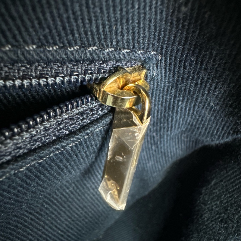 CHANEL 埃及限量款✨Deauville 深藍金絲沙灘Tote Bag-12