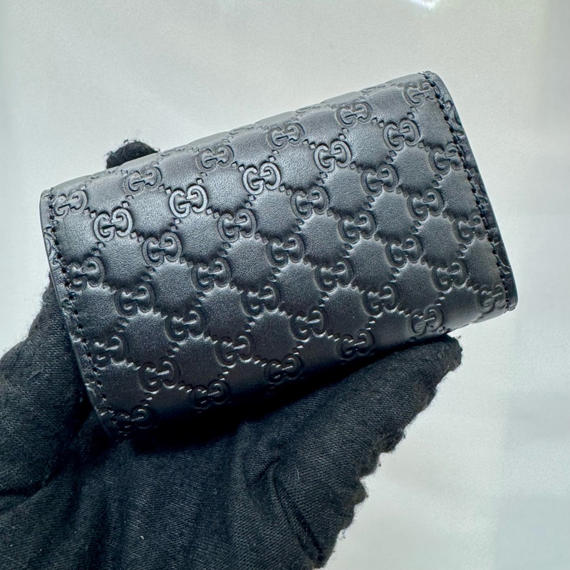 Gucci 古馳 GG Shima 壓紋皮革六連鑰匙包（型號 150402）-2