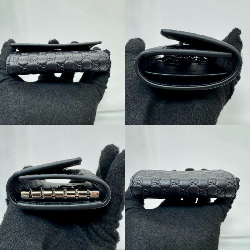 Gucci 古馳 GG Shima 壓紋皮革六連鑰匙包（型號 150402）-3