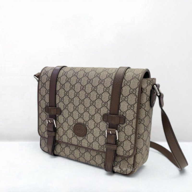 S5242-GUCCI GG Supreme印花帆布郵差包658542-2