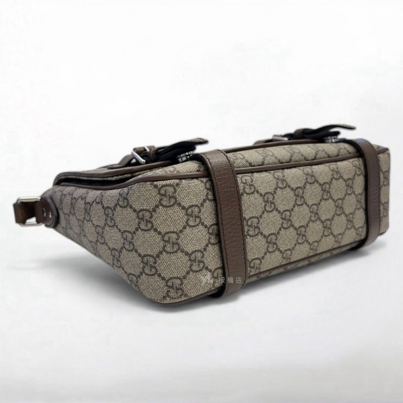 S5242-GUCCI GG Supreme印花帆布郵差包658542-4