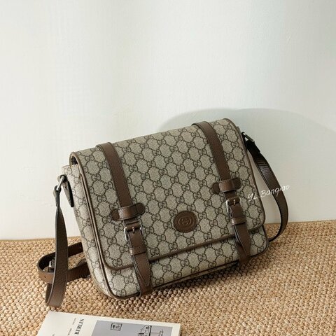 S5242-GUCCI GG Supreme印花帆布郵差包658542