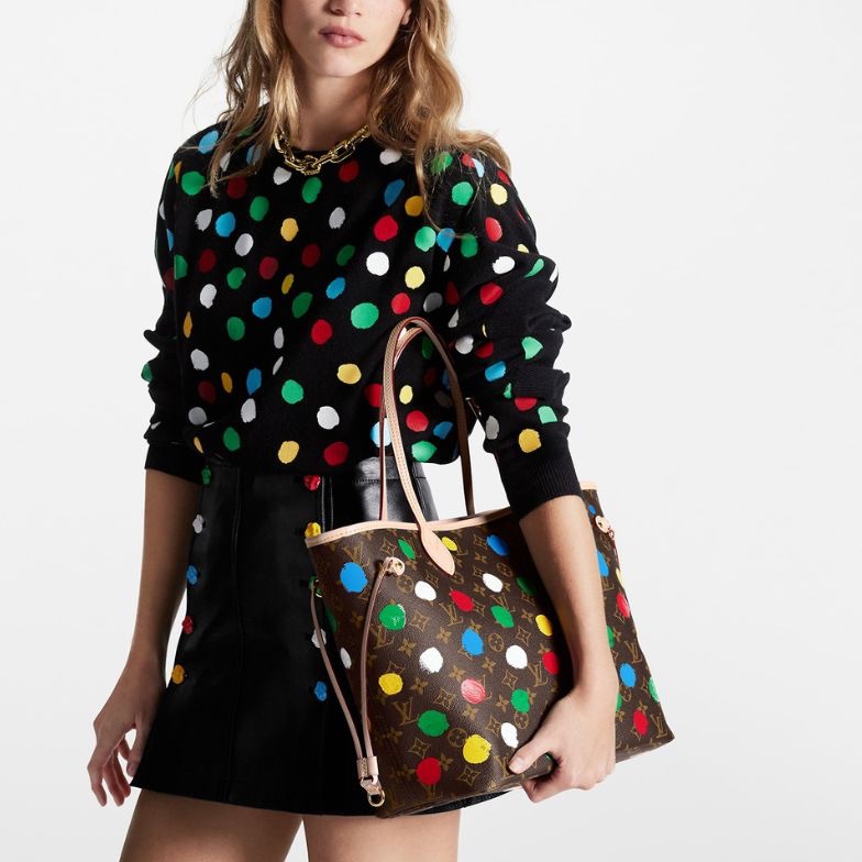 LV 限量款✨草間彌生聯名款NeverFull MM Size-1