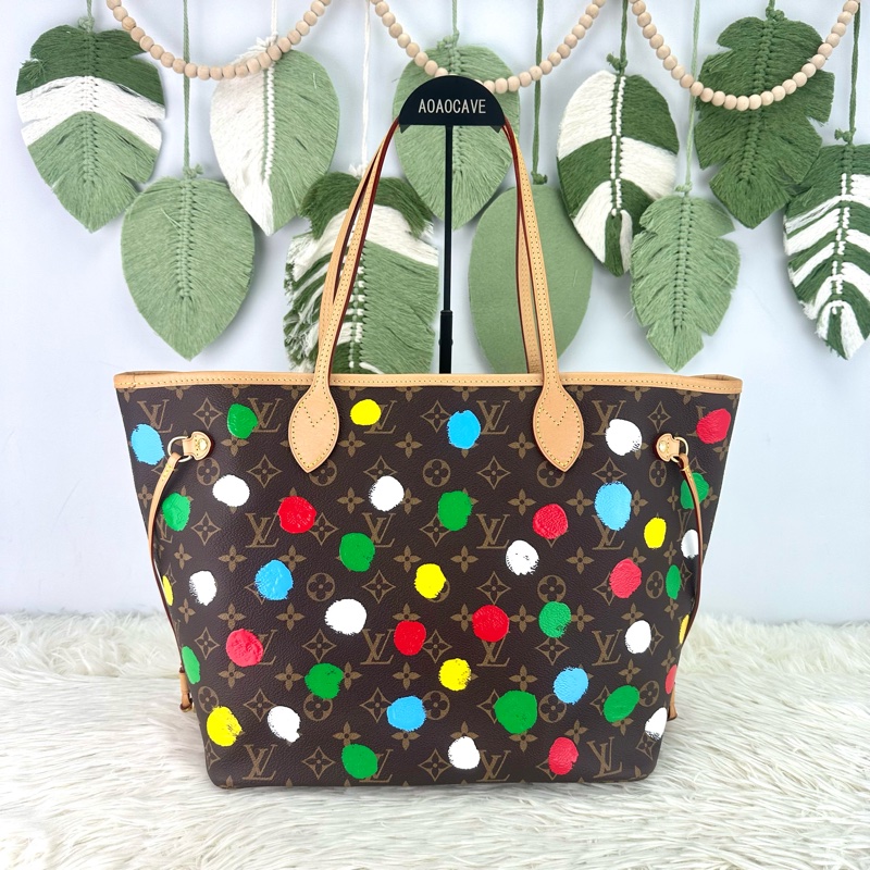 LV 限量款✨草間彌生聯名款NeverFull MM Size-4