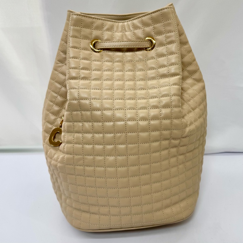 Celine 思琳 小號皮革水桶包/後背包-0