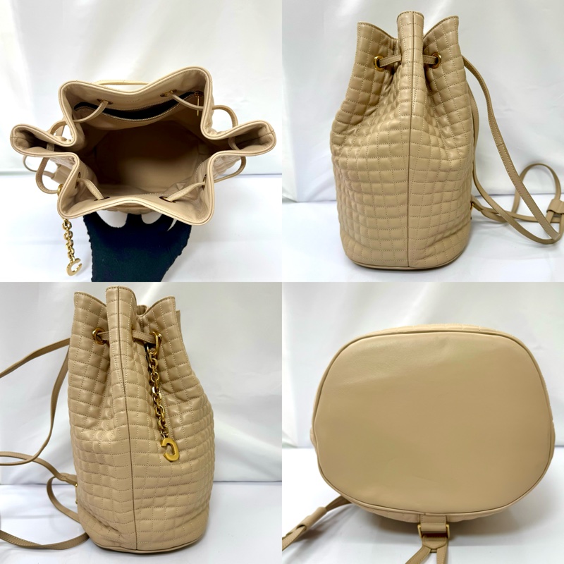 Celine 思琳 小號皮革水桶包/後背包-2