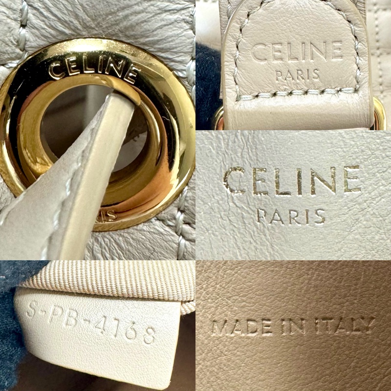 Celine 思琳 小號皮革水桶包/後背包-6
