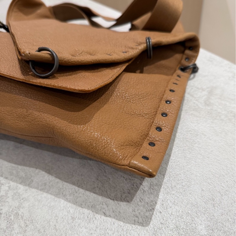 BOTTEGA VENETA BV 卡其 卯釘 咖啡 斜背包 肩背包 側背包 郵差包-15