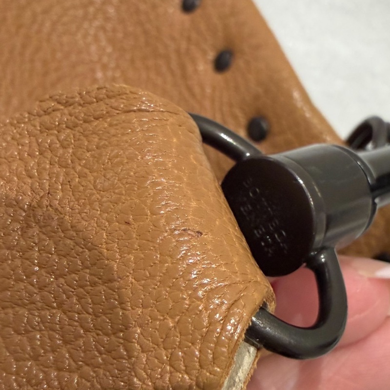 BOTTEGA VENETA BV 卡其 卯釘 咖啡 斜背包 肩背包 側背包 郵差包-30