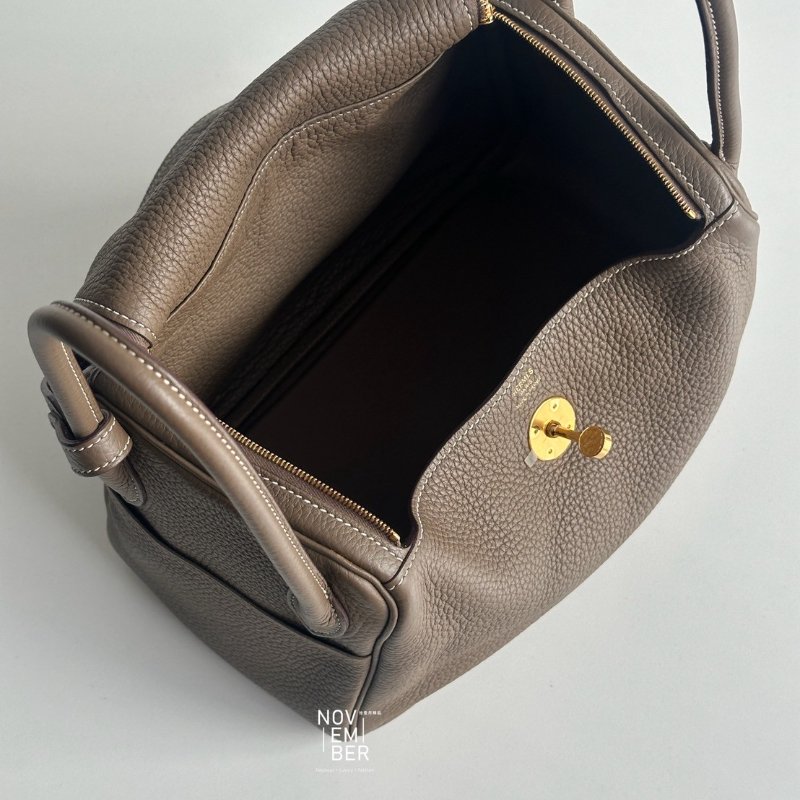 98新✨ Hermès 愛馬仕 Lindy 26 大象灰金釦-6