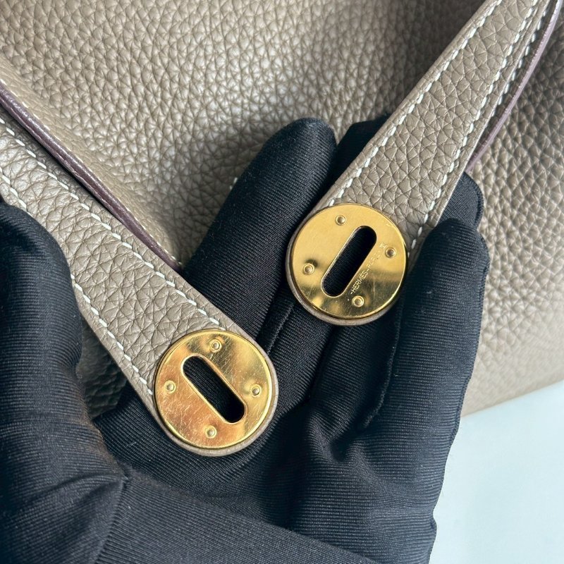 98新✨ Hermès 愛馬仕 Lindy 26 大象灰金釦-13