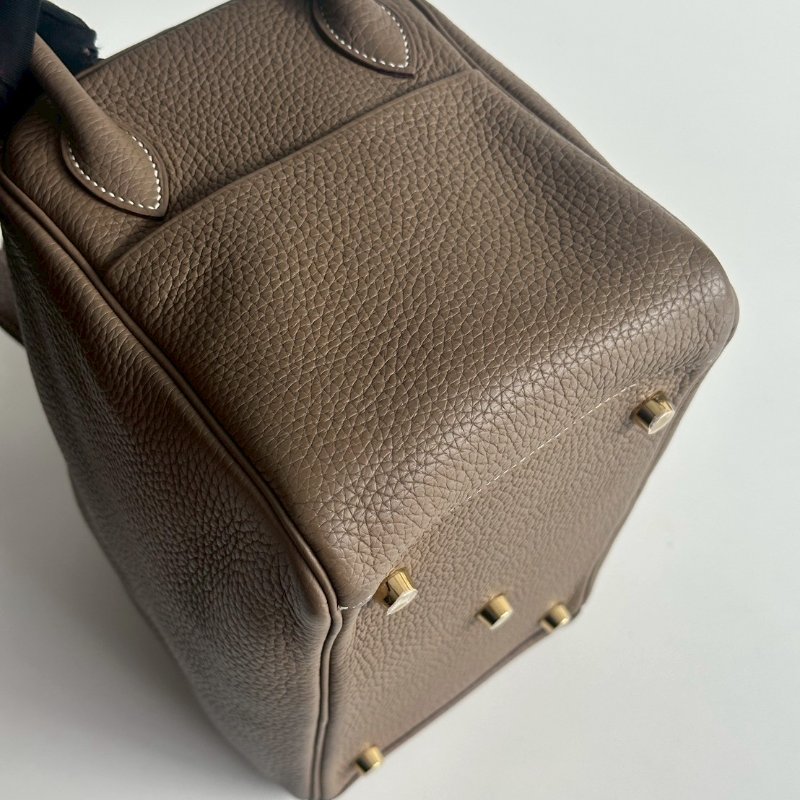 98新✨ Hermès 愛馬仕 Lindy 26 大象灰金釦-15