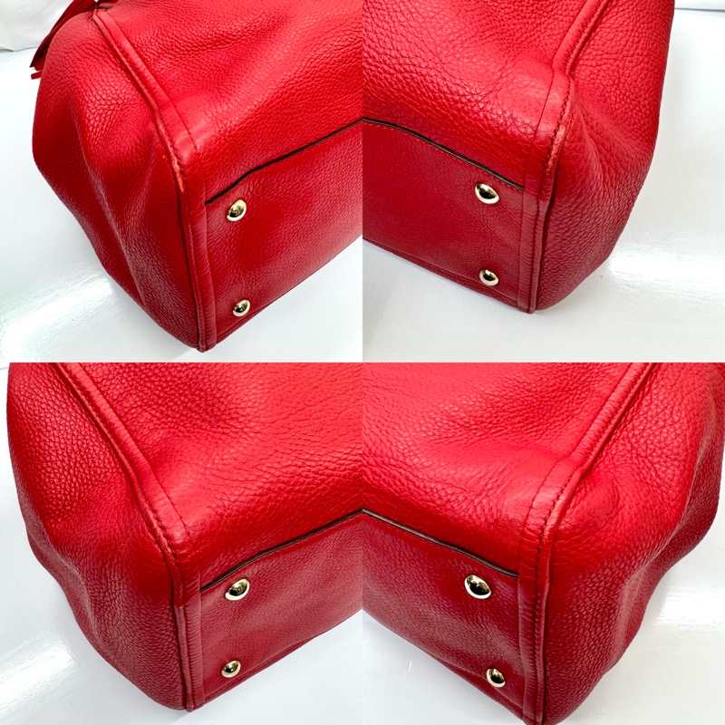 Gucci 古馳 Soho 皮革托特包（型號 282309） 紅色-3