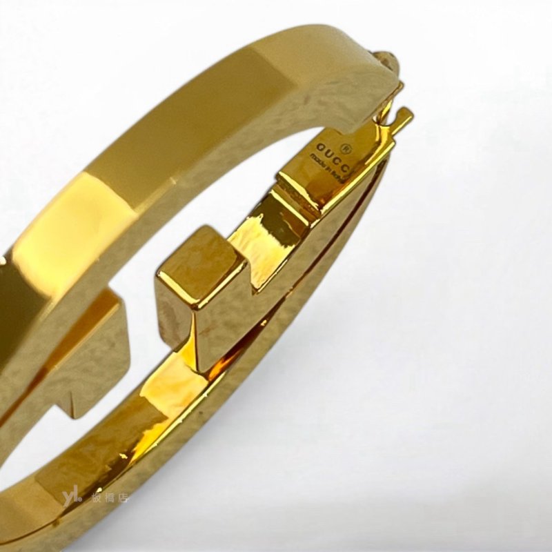 Y1993-Gucci Blondie金色logo耳環-3