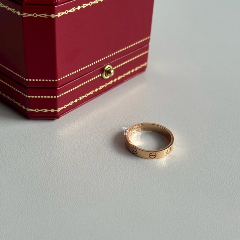 99新🆕 Cartier 卡地亞 LOVE戒指 玫瑰金53號 有購證、盒子、保證卡-3