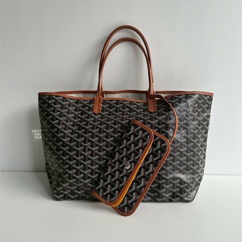 99新🆕 Goyard 戈雅 Saint Louis Tote Bag PM 黑棕