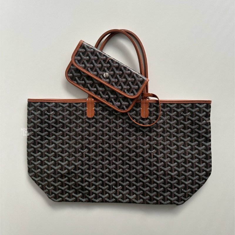 99新🆕 Goyard 戈雅 Saint Louis Tote Bag PM 黑棕-1