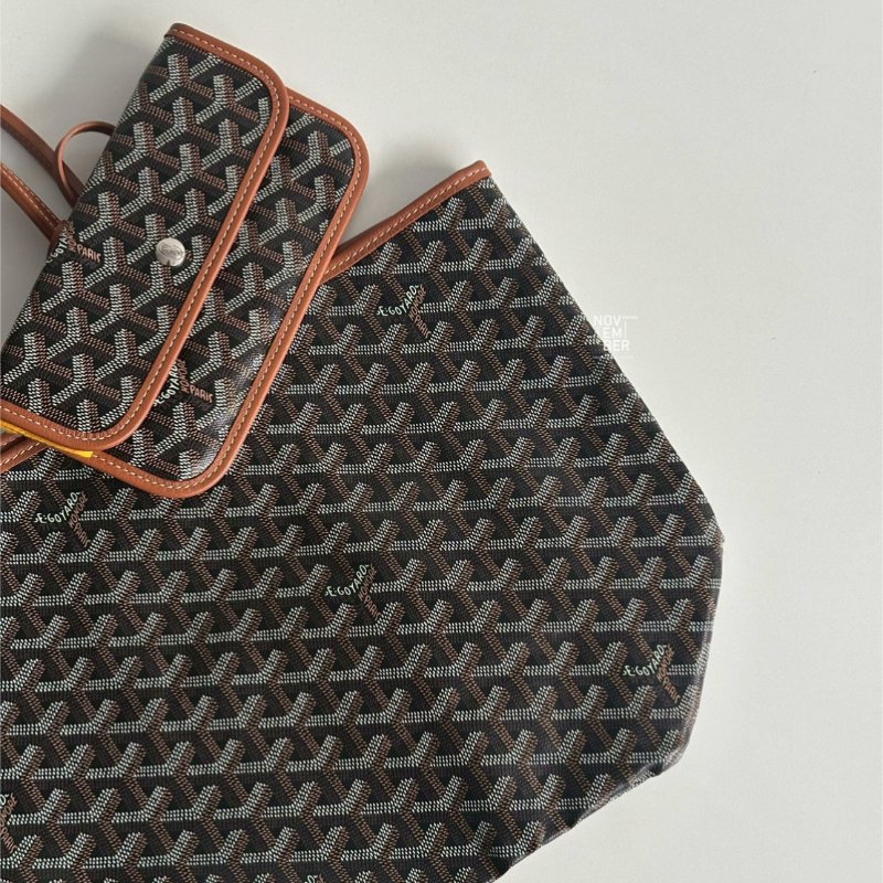 99新🆕 Goyard 戈雅 Saint Louis Tote Bag PM 黑棕-2