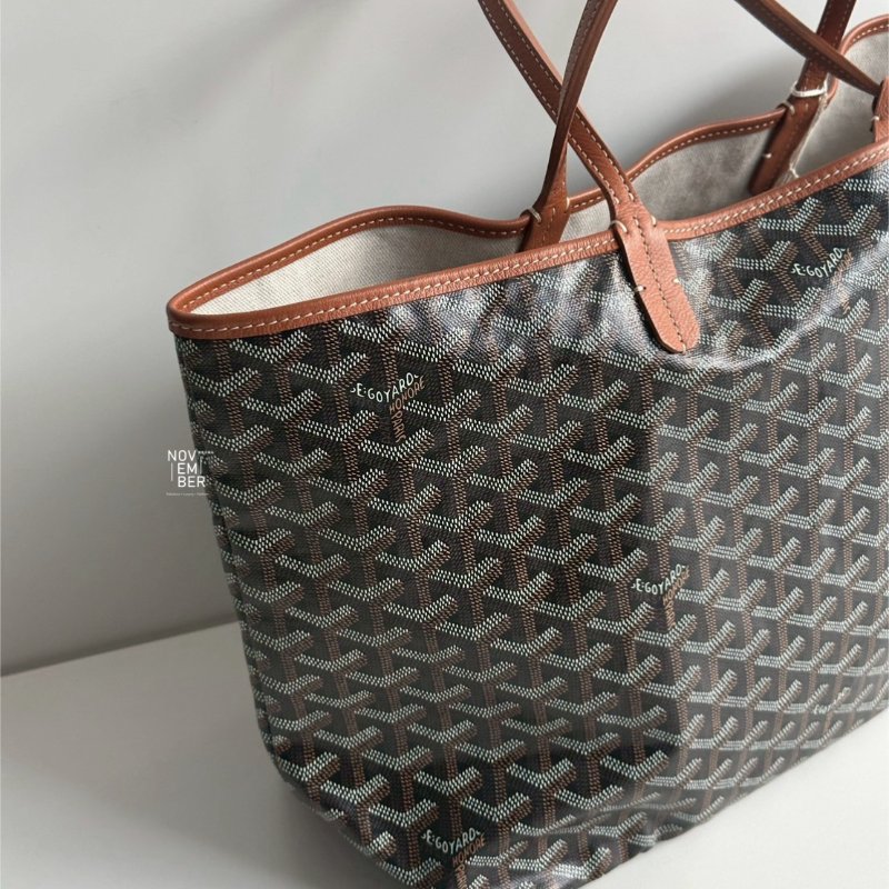 99新🆕 Goyard 戈雅 Saint Louis Tote Bag PM 黑棕-3