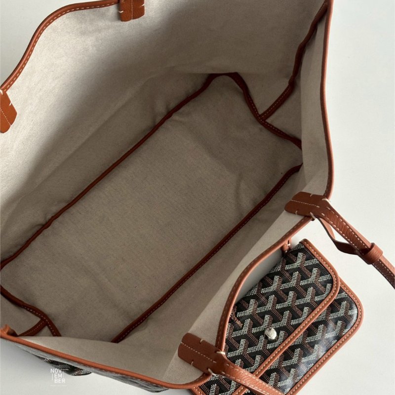 99新🆕 Goyard 戈雅 Saint Louis Tote Bag PM 黑棕-4